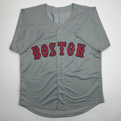 Autographed/Signed Alex Cora Boston Grey Baseball Jersey JSA COA