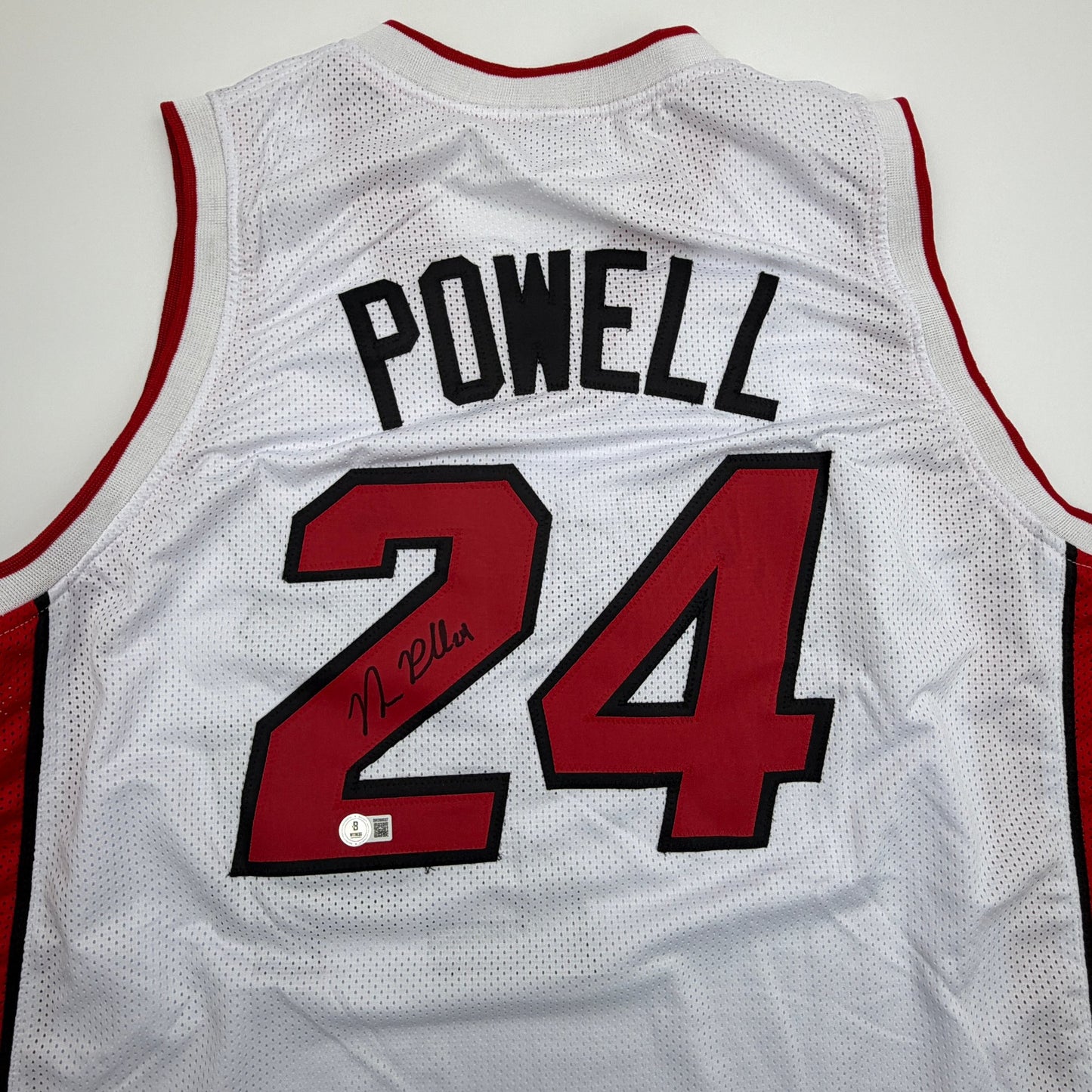 Autographed/Signed Norman Powell Miami White Basketball Jersey Beckett BAS COA