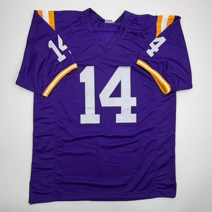 Autographed/Signed Michael Clayton LSU Purple College Football Jersey JSA COA