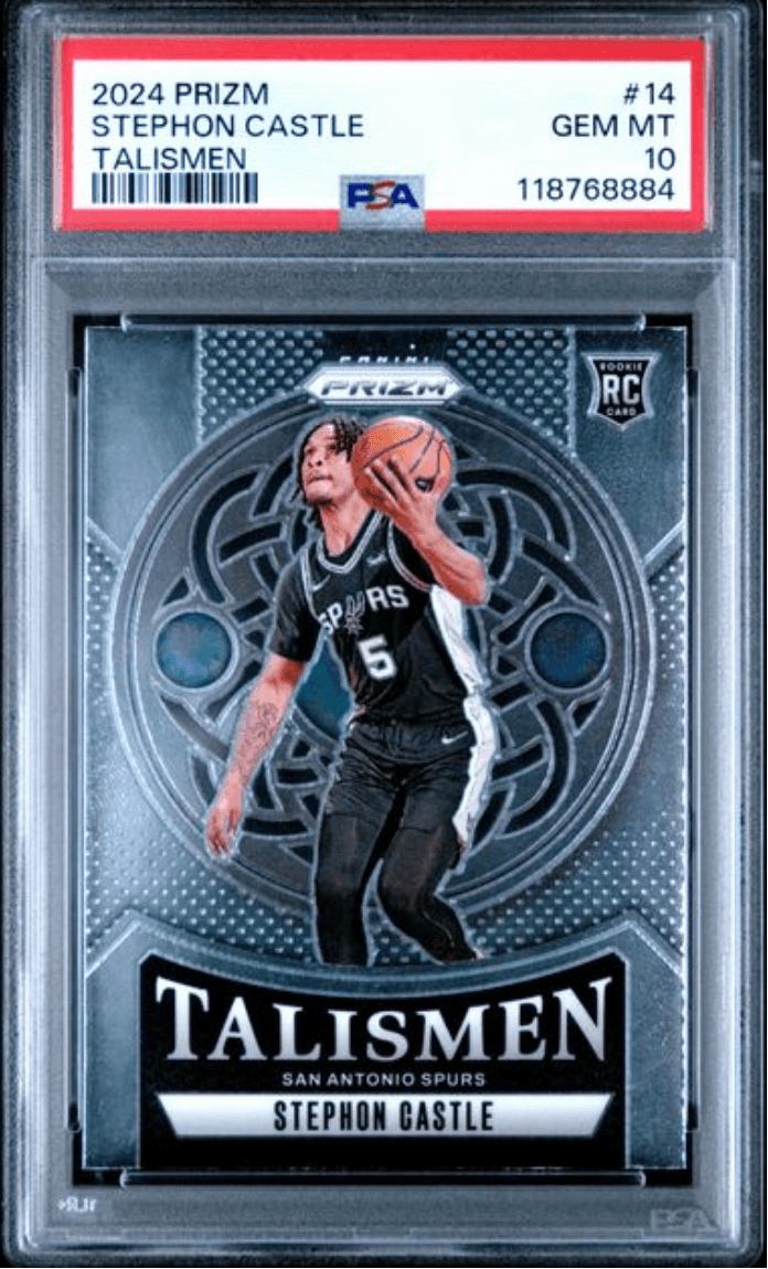 Graded 2024 Panini Prizm Stephon Castle #14 Talisman Rookie RC Basketball Card PSA 10 Gem Mint