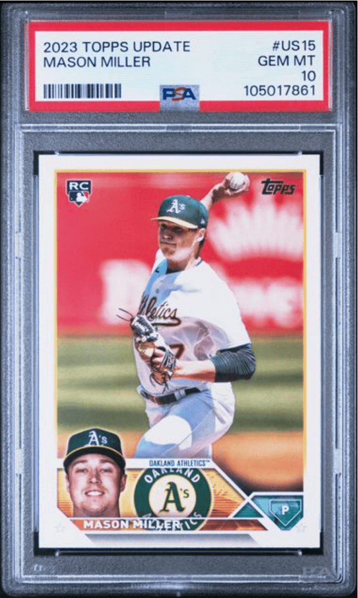 Graded 2023 Topps Update Mason Miller #US15 Rookie RC Baseball Card PSA 10 Gem Mint
