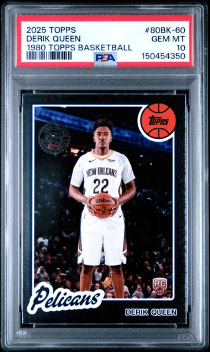 Graded 2025 Topps Derik Queen #80BK-60 1980 Topps Basketball Rookie RC Basketball Card PSA 10 Gem Mint