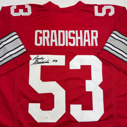Autographed/Signed Randy Gradishar Ohio State Red College Football Jersey JSA COA