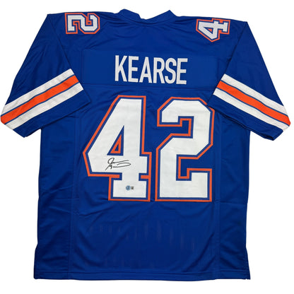 Autographed/Signed Javon Kearse Florida Blue College Football Jersey Beckett BAS COA