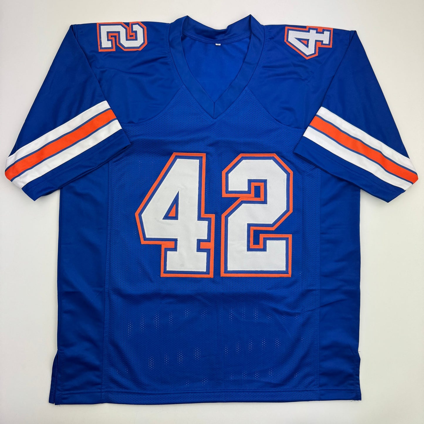 Autographed/Signed Javon Kearse Florida Blue College Football Jersey Beckett BAS COA