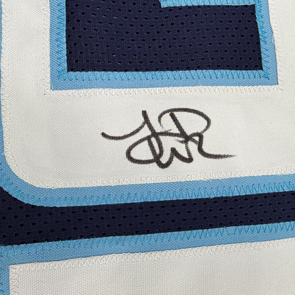 Autographed/Signed LenDale White Tennessee Navy Blue Football Jersey Beckett BAS COA