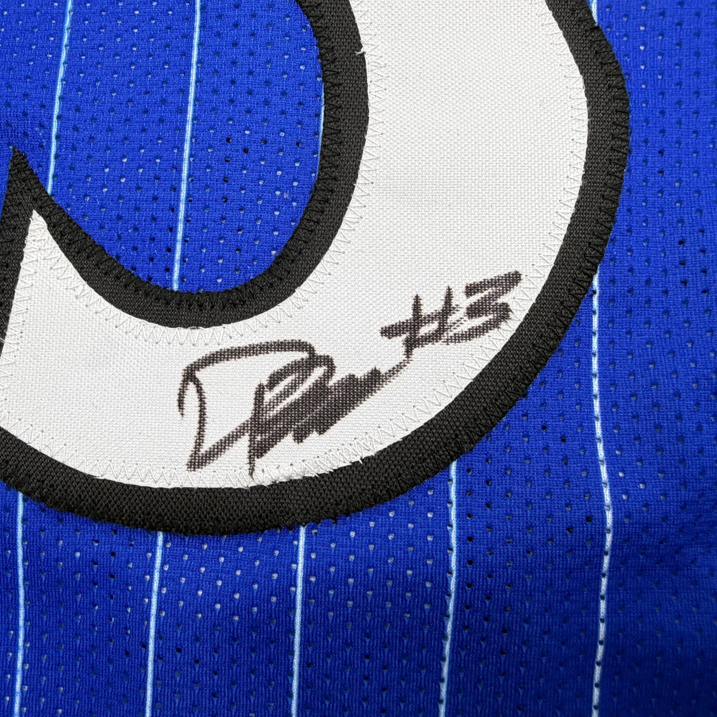 Autographed/Signed Desmond Bane Orlando Blue Pinstripe Basketball Jersey Beckett BAS COA