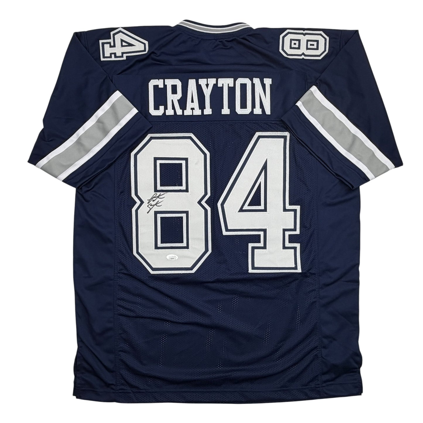 Autographed/Signed Patrick Crayton Dallas Blue Football Jersey JSA COA