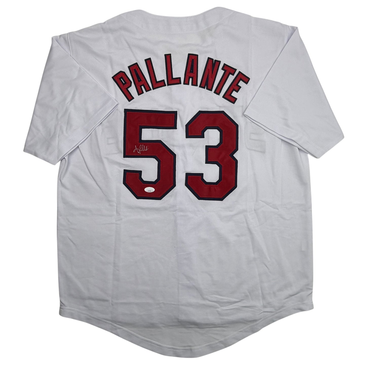 Autographed/Signed Andre Pallante St. Louis White Baseball Jersey JSA COA