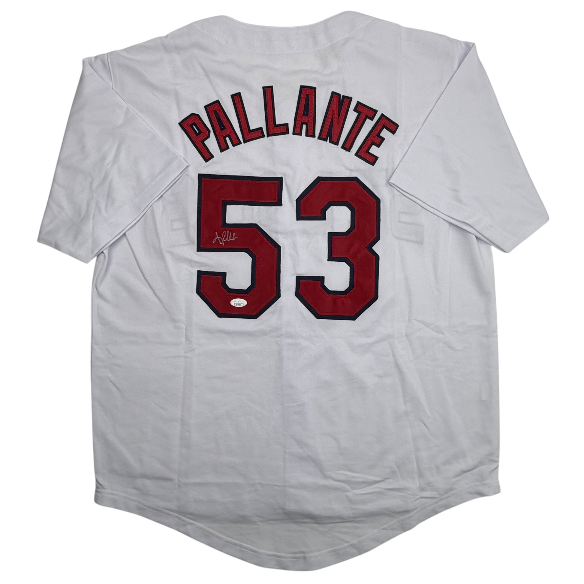 Autographed/Signed Andre Pallante St. Louis White Baseball Jersey JSA COA