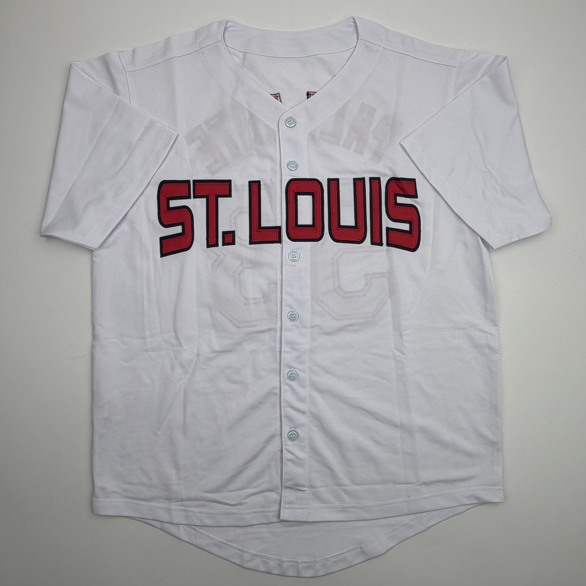 Autographed/Signed Andre Pallante St. Louis White Baseball Jersey JSA COA