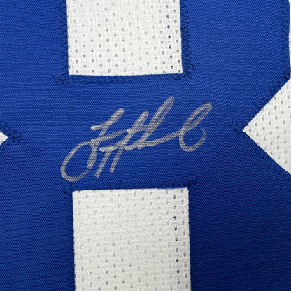 Autographed/Signed Troy Aikman Dallas White Football Jersey Beckett BAS COA