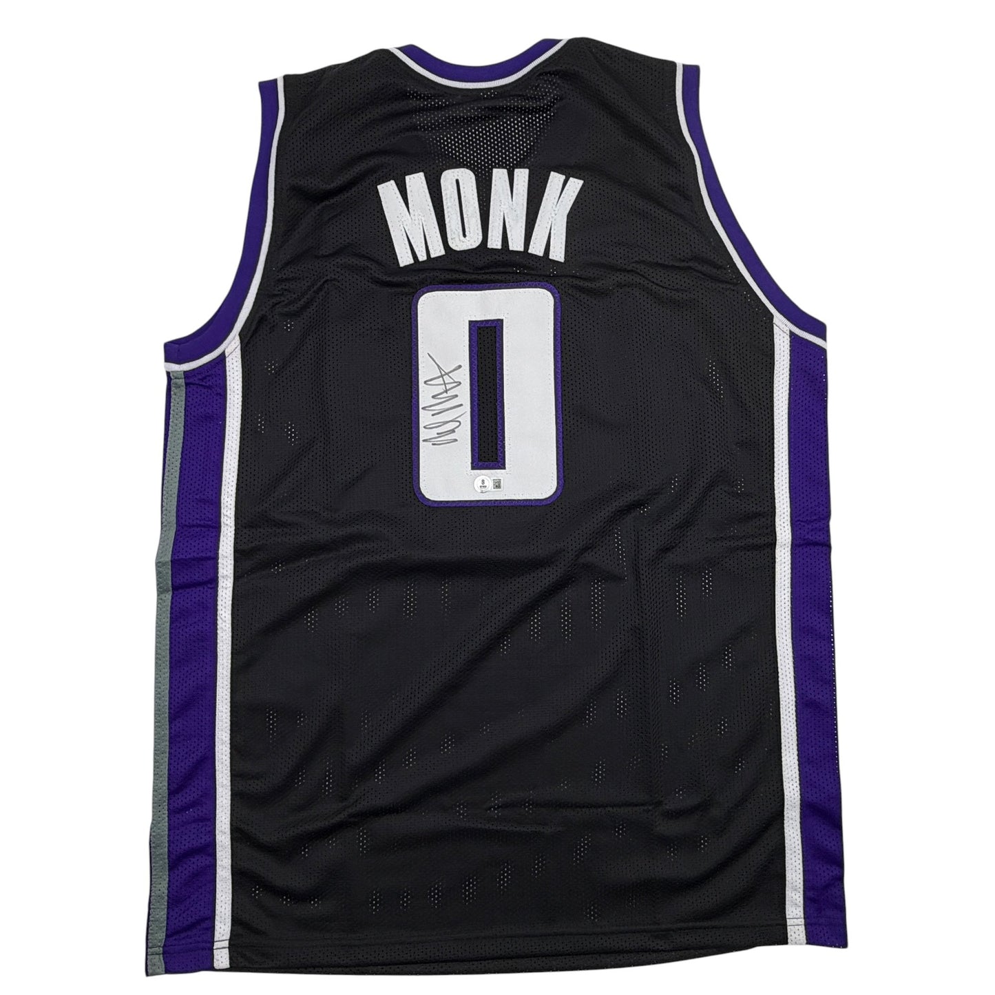 Autographed/Signed Malik Monk Sacramento Black Basketball Jersey Beckett BAS COA