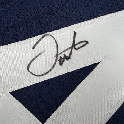 Autographed/Signed Jesse Luketa Penn State Blue College Football Jersey JSA COA