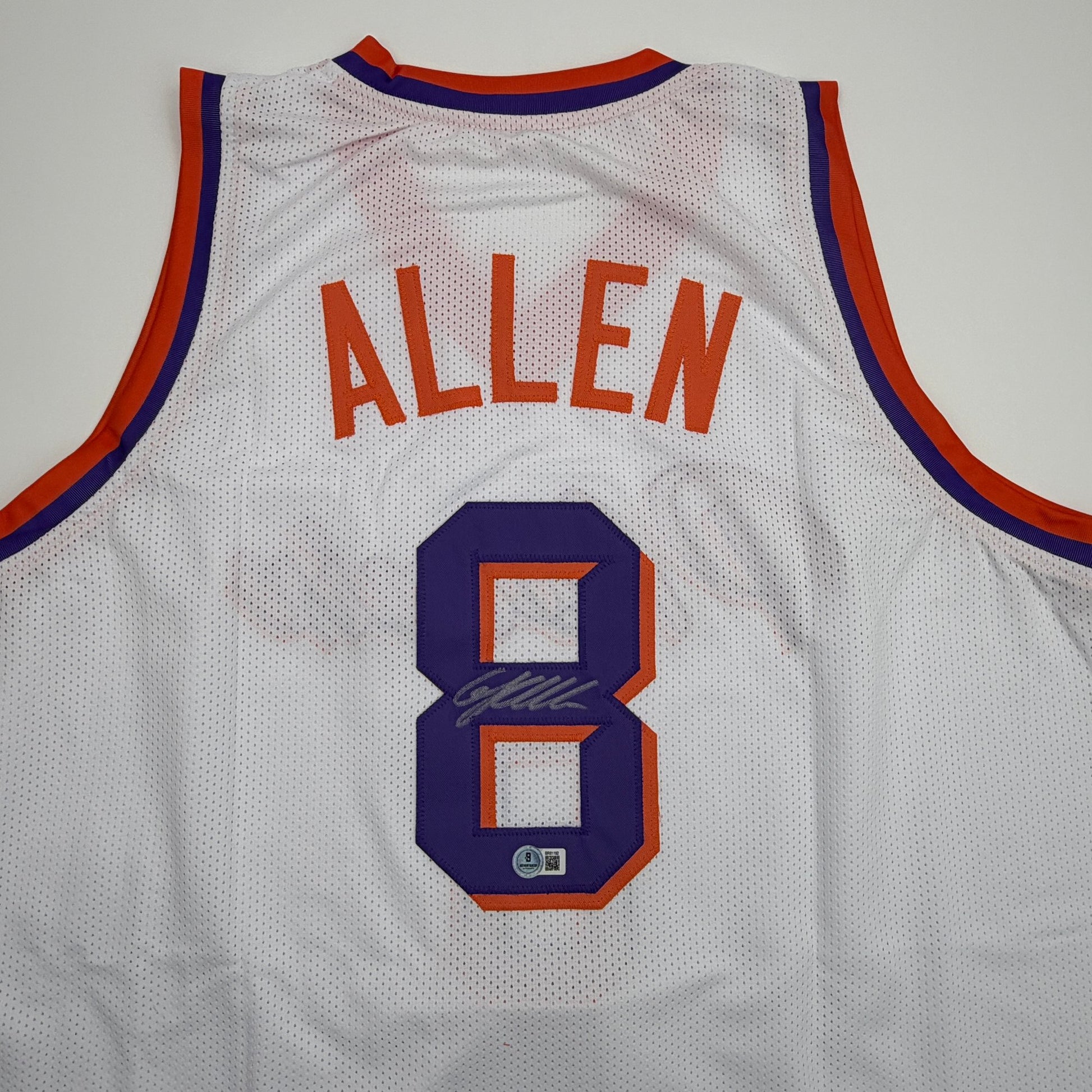 Autographed/Signed Grayson Allen Phoenix White Basketball Jersey Beckett BAS COA
