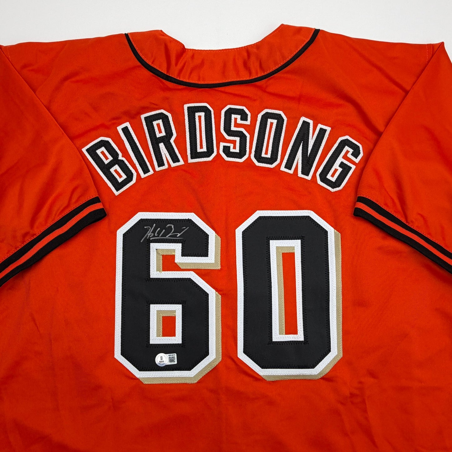 Autographed/Signed Hayden Birdsong San Francisco Orange Baseball Jersey Beckett BAS COA