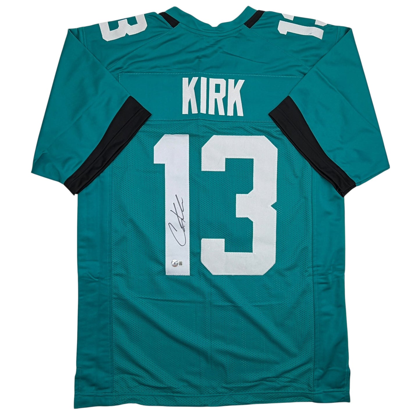 Autographed/Signed Christian Kirk Jacksonville Teal Football Jersey Beckett BAS COA
