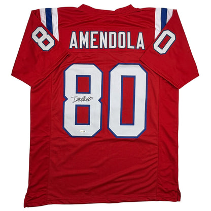 Autographed/Signed Danny Amendola New England Red Retro Football Jersey JSA COA