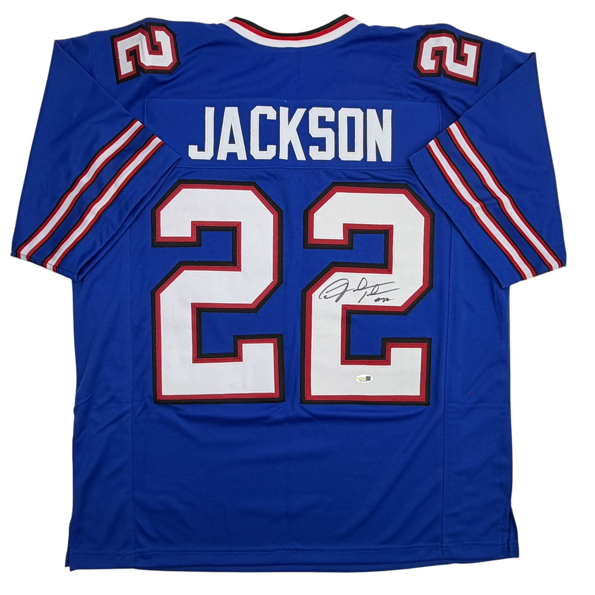 Autographed/Signed Fred Jackson Buffalo Blue Football Jersey JSA COA