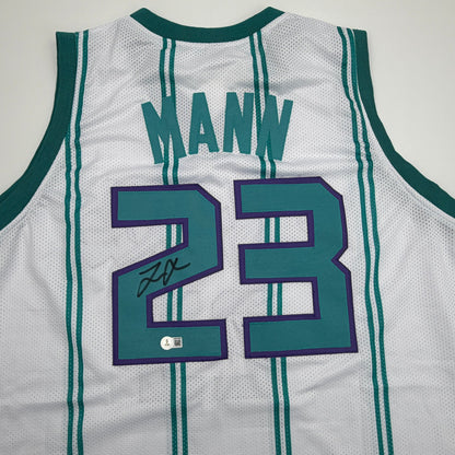 Autographed/Signed Tre Mann Charlotte White Basketball Jersey Beckett BAS COA