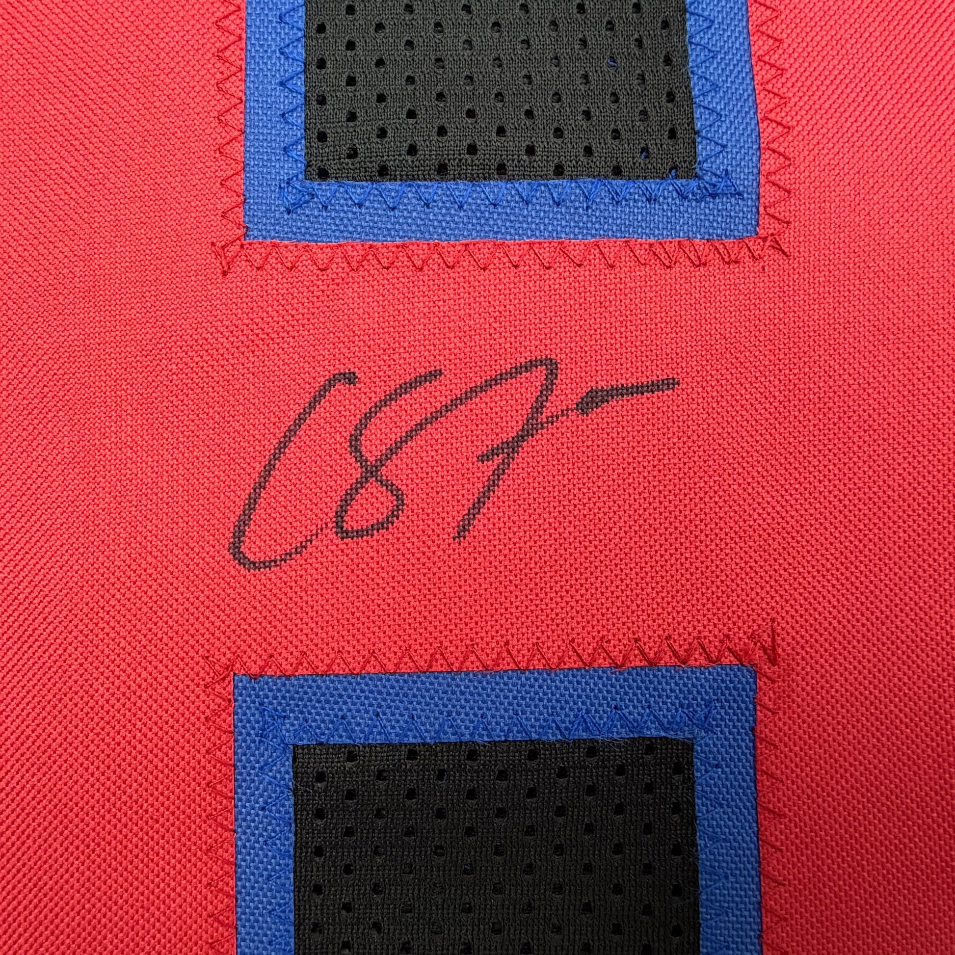 Autographed/Signed Cade Stover Houston Black Football Jersey Beckett BAS COA