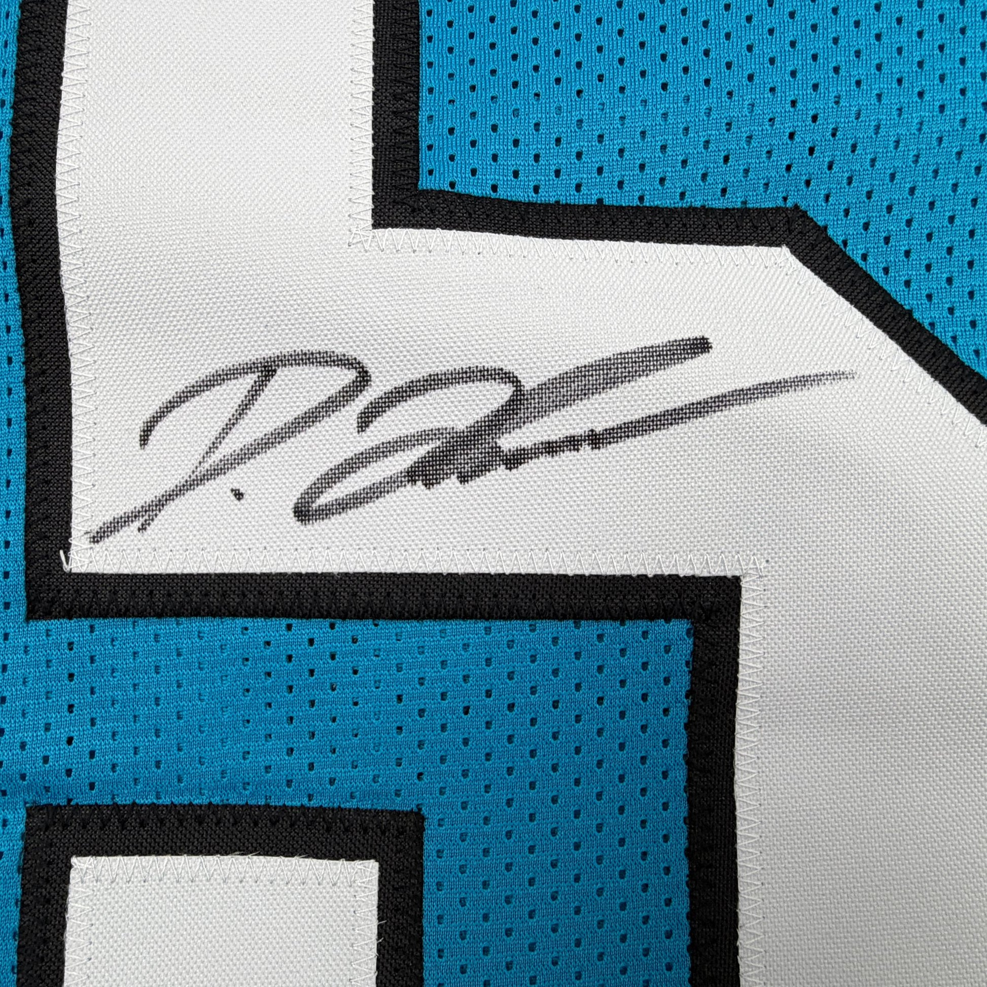 Autographed/Signed Diontae Johnson Carolina Blue Football Jersey JSA COA