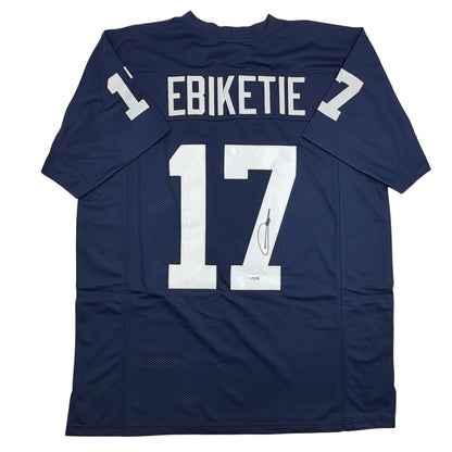 Autographed/Signed Arnold Ebiketie Penn State Blue College Football Jersey JSA COA