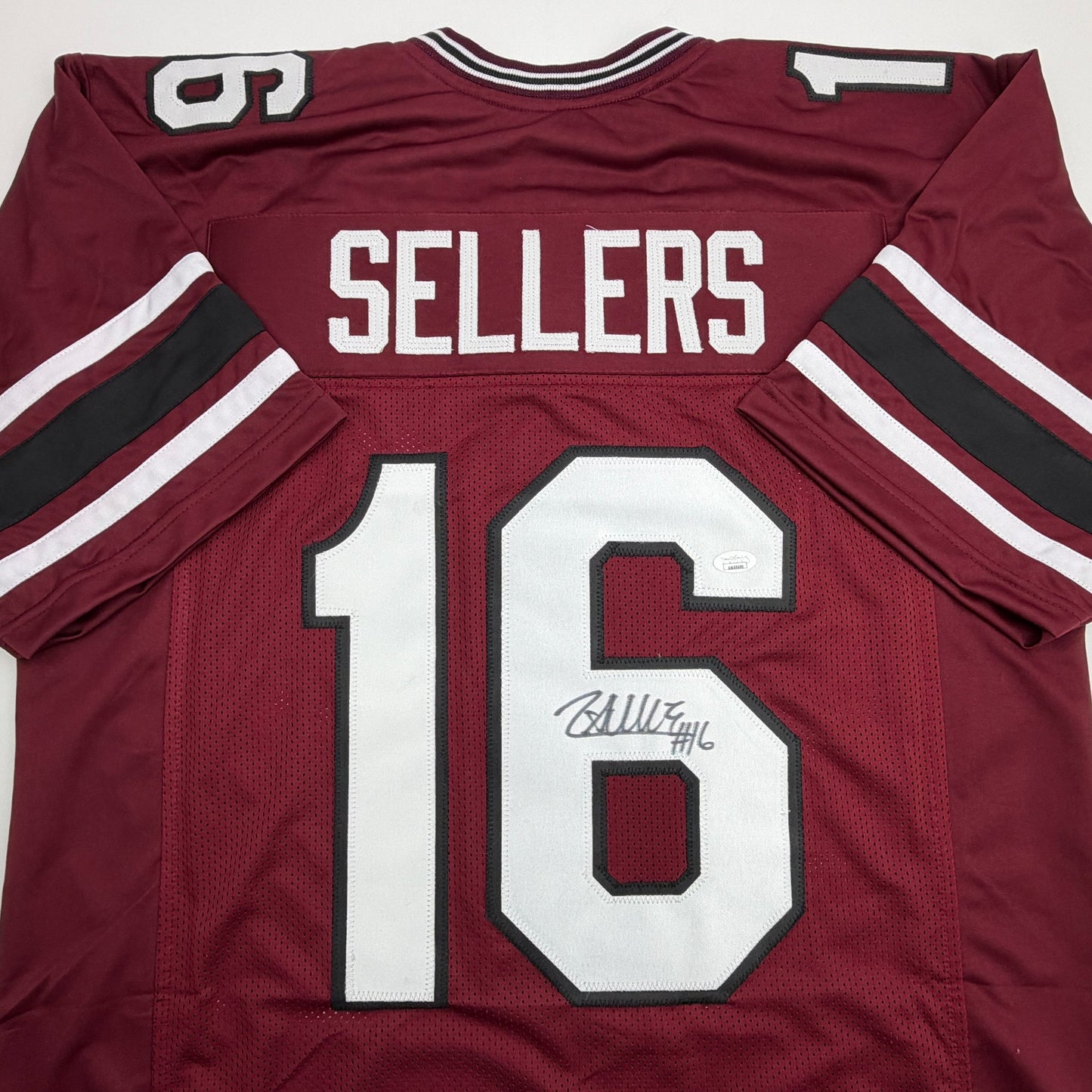 Autographed/Signed LaNorris Sellers South Carolina Maroon College Football Jersey JSA COA
