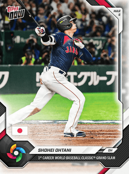 2026 Topps Now World Baseball Classic Shohei Ohtani #WB4 1st Career World Baseball Classic Grand Slam Team Japan Baseball Card