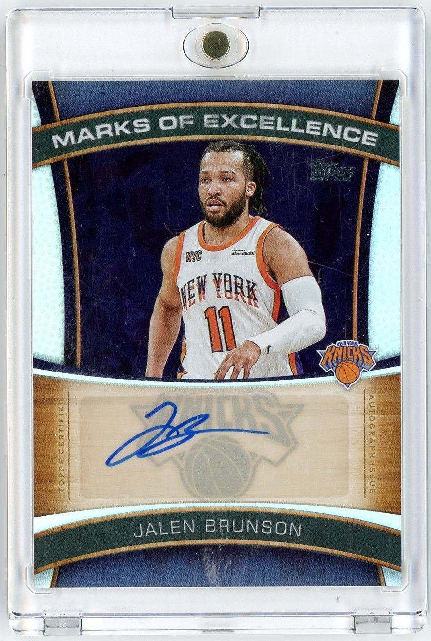 2025 Topps Jalen Brunson #MEJB Marks of Excellence Autograph Basketball Card