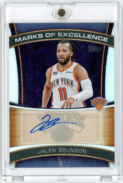 2025 Topps Jalen Brunson #MEJB Marks of Excellence Autograph Basketball Card