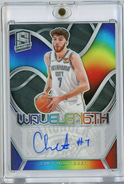 2023 Panini Spectra Chet Holmgren #WLACHG /25 Wavelength Auto 2nd Year Basketball Card