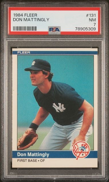 1984 Fleer Don Mattingly #131 Rookie RC Baseball Card PSA 7 Near Mint