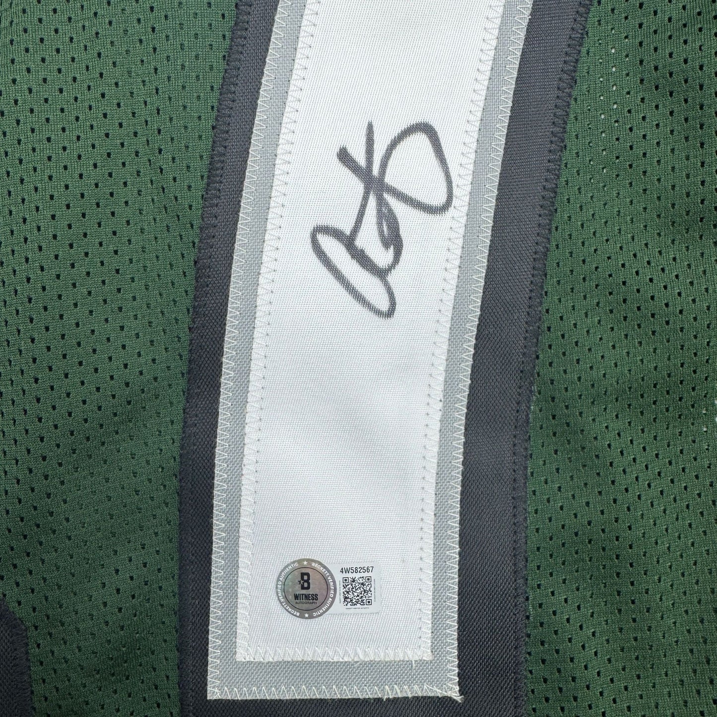 Autographed/Signed Alshon Jeffery Philadelphia Green Football Jersey Beckett BAS COA