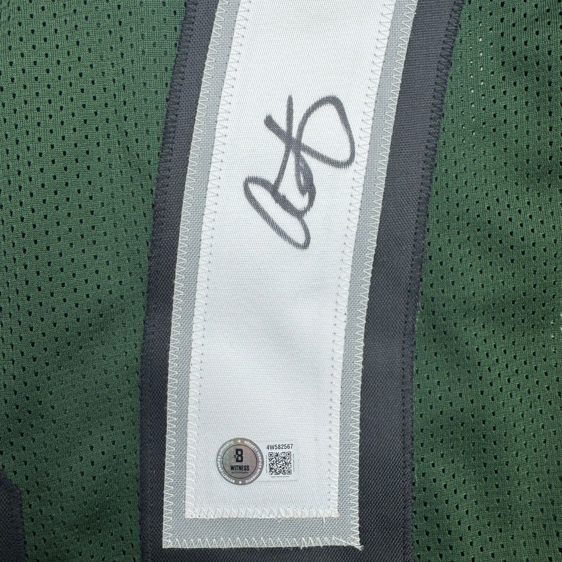 Autographed/Signed Alshon Jeffery Philadelphia Green Football Jersey Beckett BAS COA
