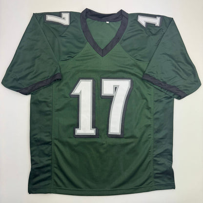 Autographed/Signed Alshon Jeffery Philadelphia Green Football Jersey Beckett BAS COA