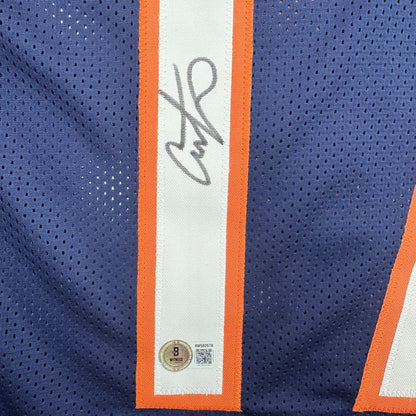 Autographed/Signed Alshon Jeffery Chicago Blue Football Jersey Beckett BAS COA