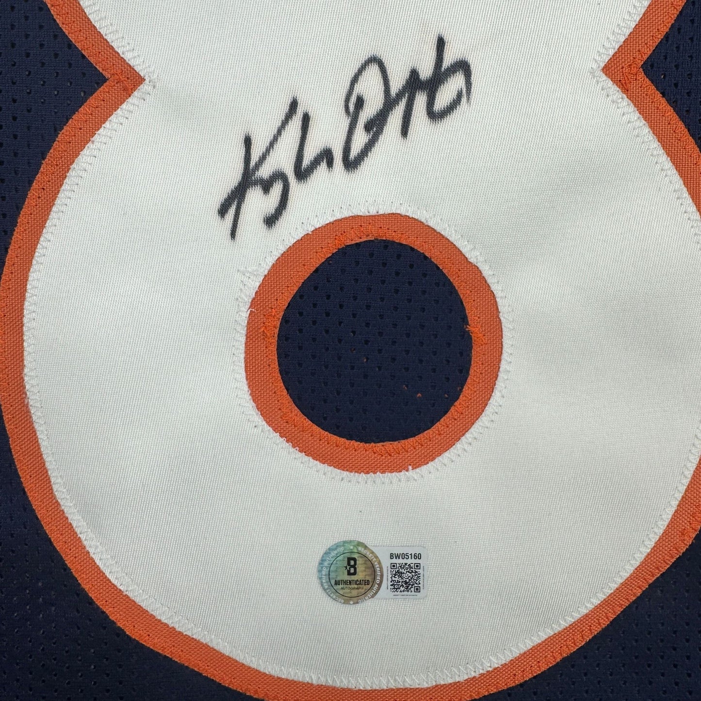 Autographed/Signed Kyle Orton Denver Blue Football Jersey Beckett BAS COA