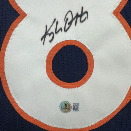 Autographed/Signed Kyle Orton Denver Blue Football Jersey Beckett BAS COA