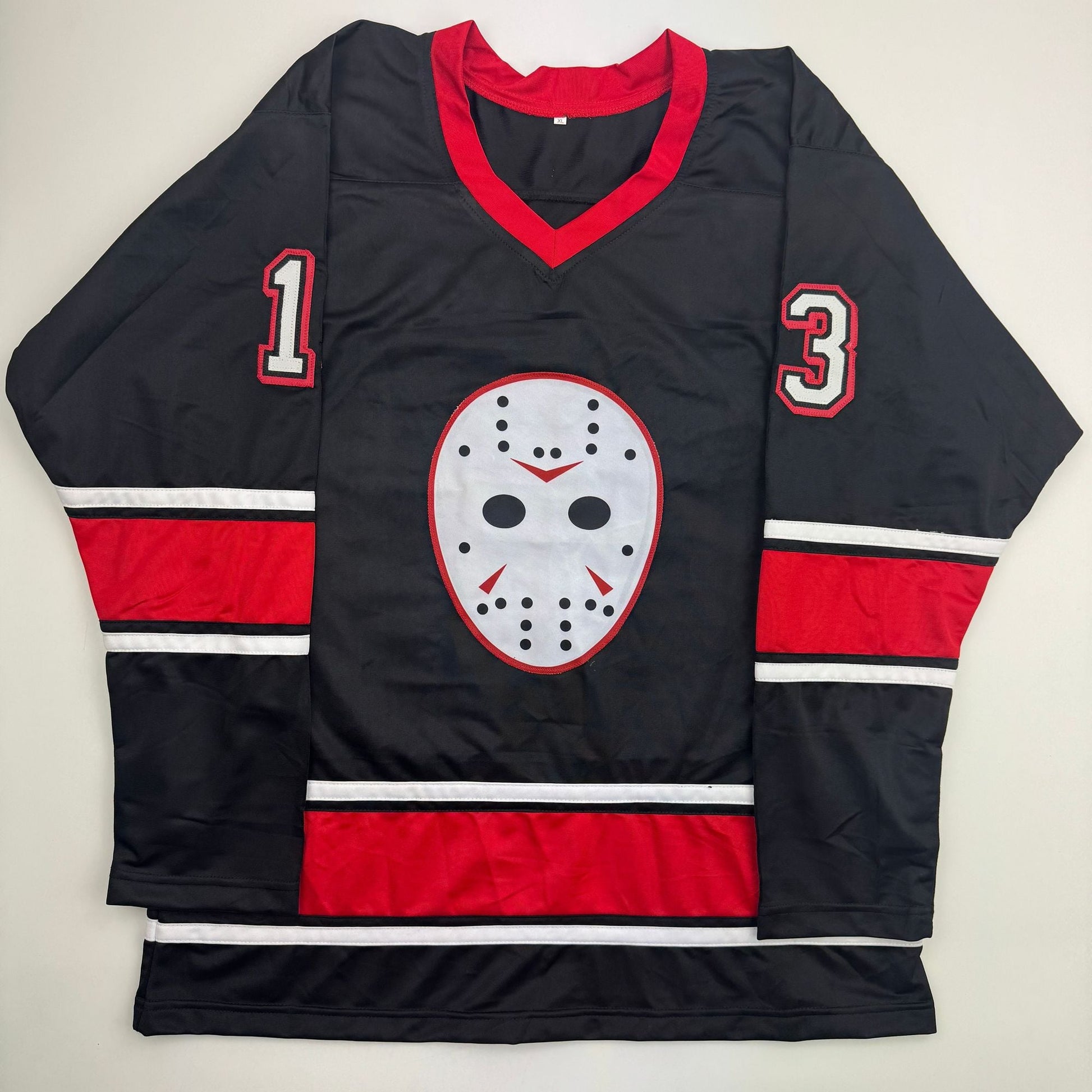 Autographed/Signed Kane Hodder Jason Voorhees Friday The 13th Black Movie Jersey JSA COA