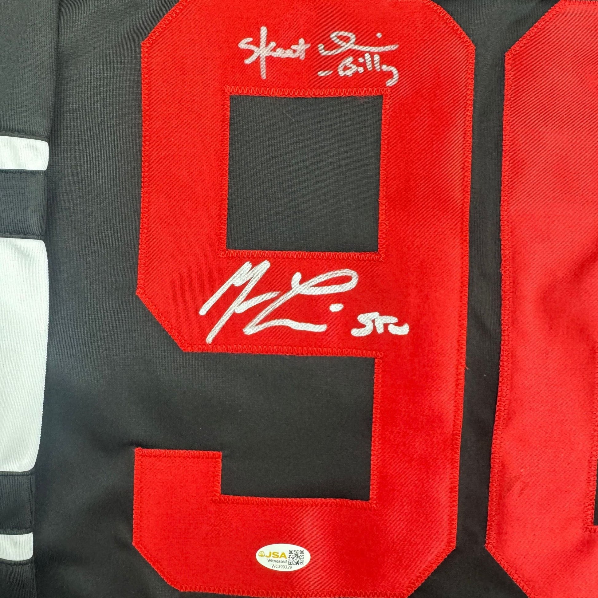 Autographed/Signed Skeet Ulrich & Matthew Lillard Dual Ghostface Scream Movie Jersey JSA COA