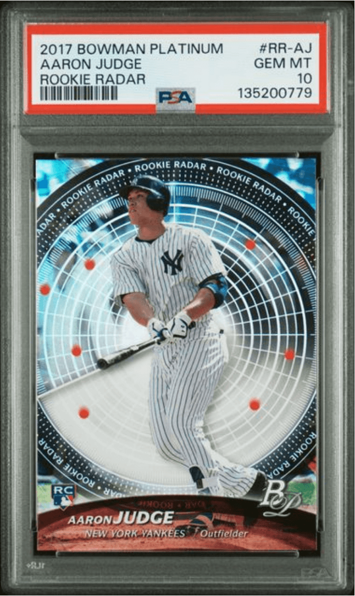 Graded 2017 Topps Bowman Platinum Aaron Judge #RRAJ Rookie Radar Rookie RC Baseball Card PSA 10 Gem Mint