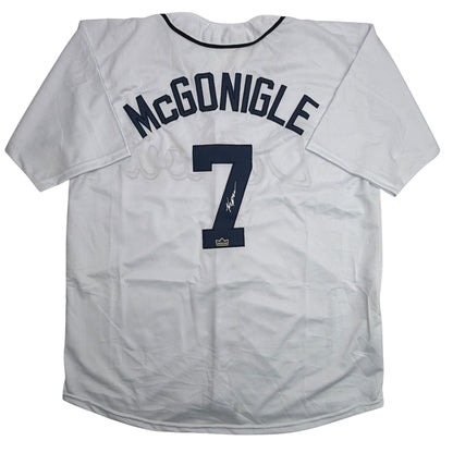 Facsimile Autographed Kevin McGonigle Detroit White Reprint Laser Auto Baseball Jersey Size Men's XL