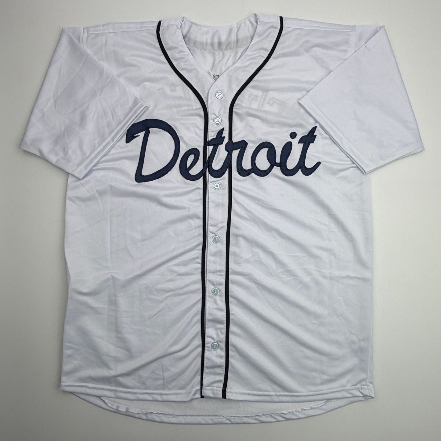 Facsimile Autographed Kevin McGonigle Detroit White Reprint Laser Auto Baseball Jersey Size Men's XL