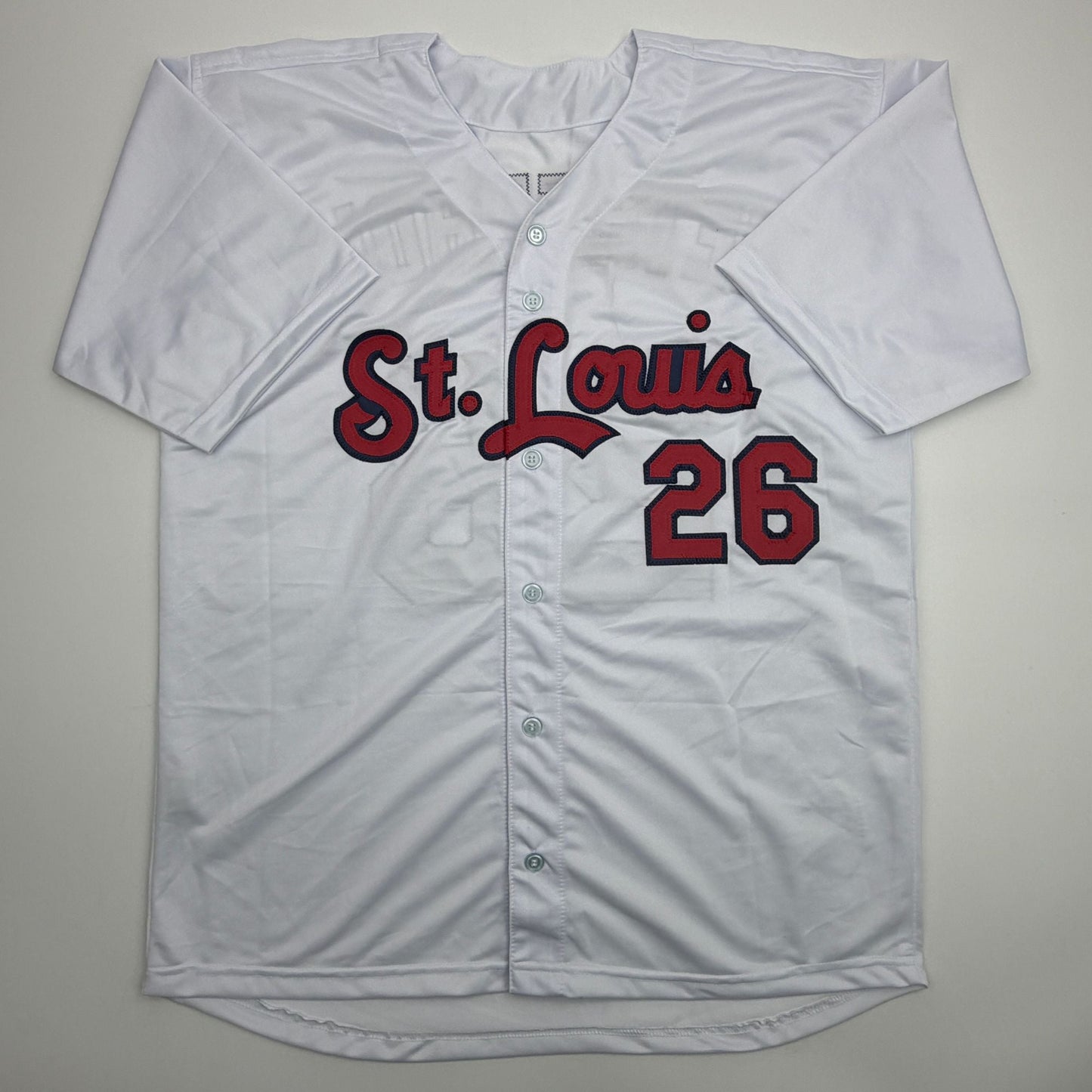Facsimile Autographed JJ Wetherholt St. Louis White Reprint Laser Auto Baseball Jersey Size Men's XL