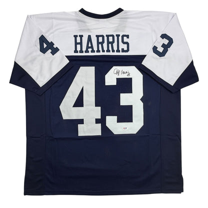Autographed/Signed Cliff Harris Dallas Thanksgiving Day Football Jersey PSA/DNA COA