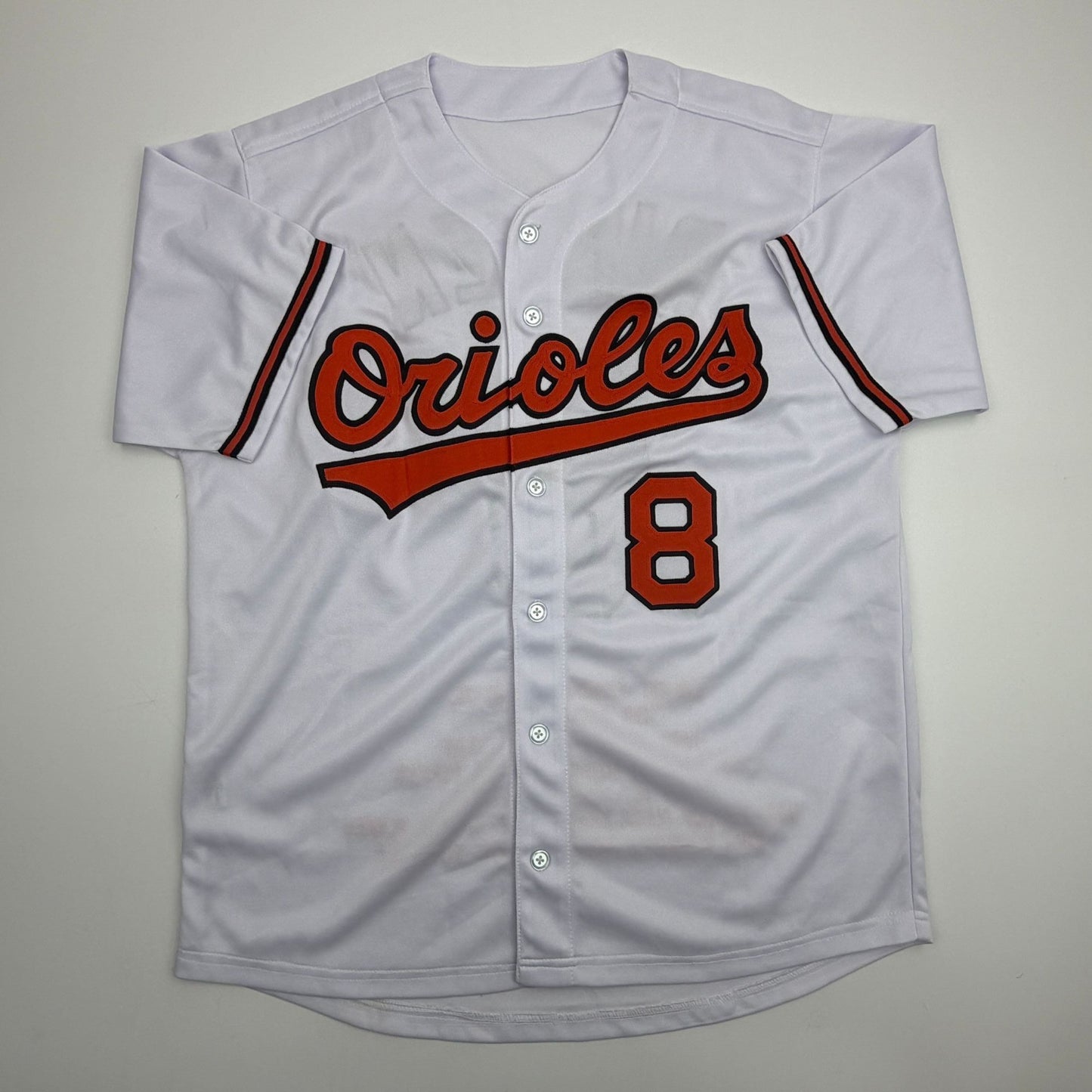 Autographed/Signed Cal Ripken Jr. Baltimore White Stat Baseball Jersey JSA COA