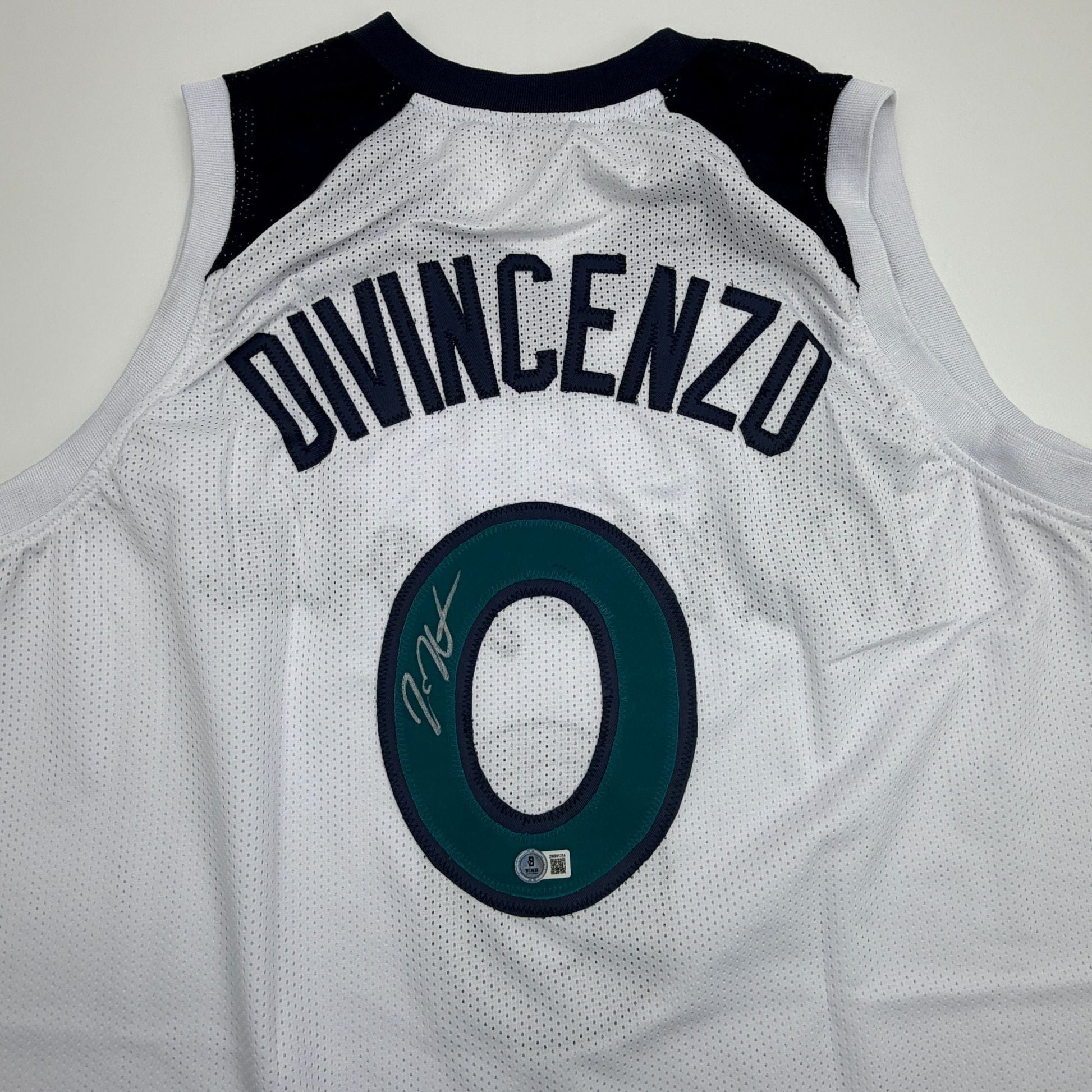 Autographed/Signed Donte Divincenzo Minnesota White Basketball Jersey Beckett BAS COA