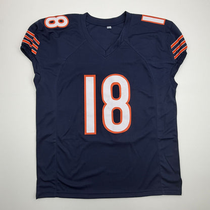 Autographed/Signed Caleb Williams Chicago Blue Pro Cut Football Jersey PSA/DNA COA