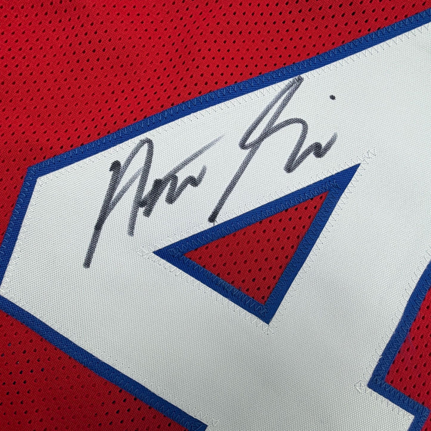 Autographed/Signed Antonio Gibson New England Red Football Jersey Beckett BAS COA